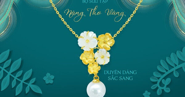 Vẻ đẹp lãng mạn của hoa Bạch Tuyết Mai trong bộ sưu tập trang sức vàng 24k "Nàng thơ vàng" của Doji