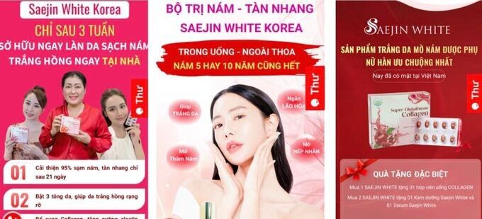 Sản phẩm Saejin White Super Glutathione Collage chỉ là thực phẩm chức năng nhưng "nổ" điều trị nám - tàn nhang.