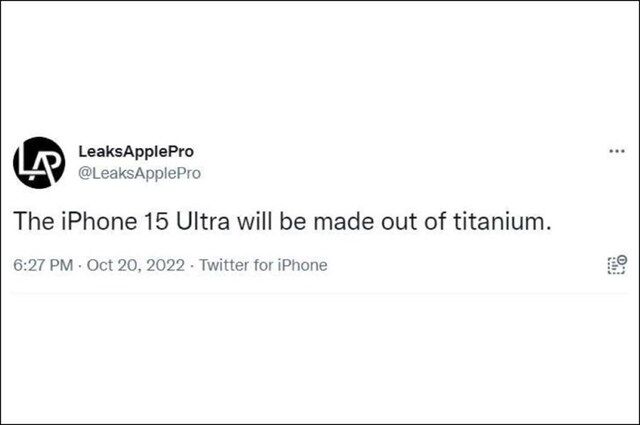 Những thông tin mới nhất về iPhone 15 Ultra - Ảnh 2. Những thông tin mới nhất về iPhone 15 Ultra - Ảnh 2.