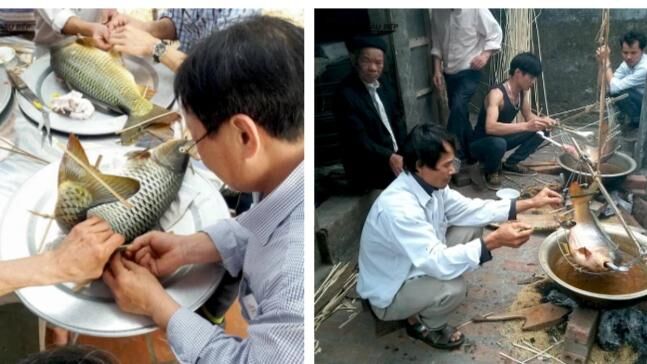 Món cá nằm võng tốn 5 lít dầu, chế biến 10 tiếng đồng hồ ở Thái Bình - 2