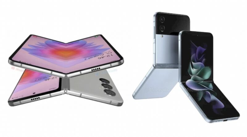 Hai mẫu smartphone màn hình gập mới nhất của Samsung, Galaxy Z Fold 4 và Galaxy Z Flip 4 hôm 10-8.