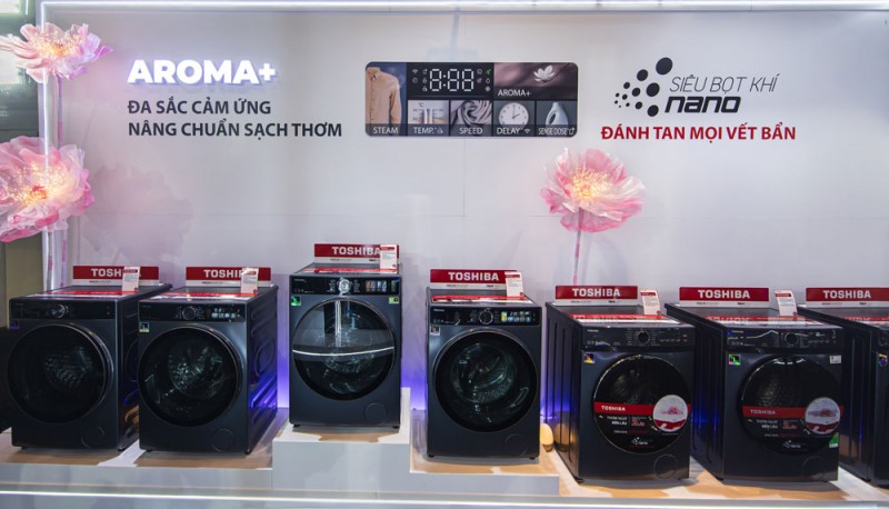 Toshiba ra mắt thế hệ tủ lạnh và máy giặt mới