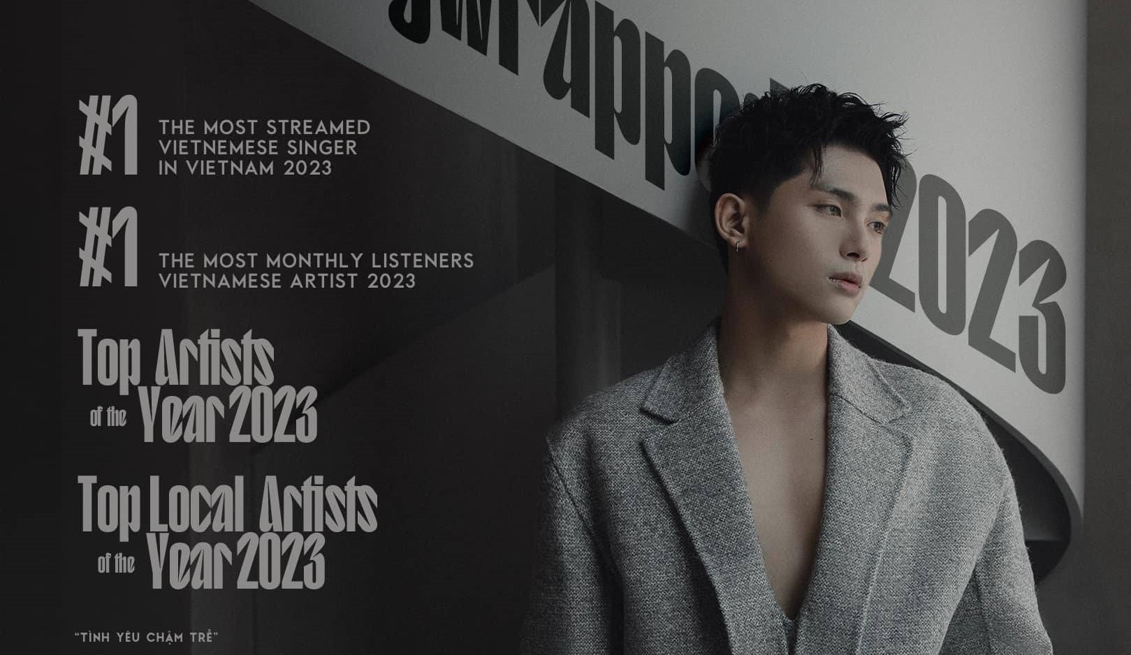 GREY D là nam ca sĩ Việt Nam được nghe nhiều nhất năm 2023 trên Spotify