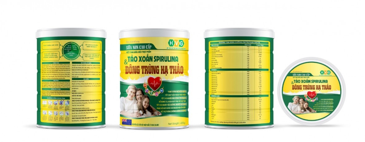Sữa non cao cấp Tảo xoắn Spirulina Đông trùng hạ thảo