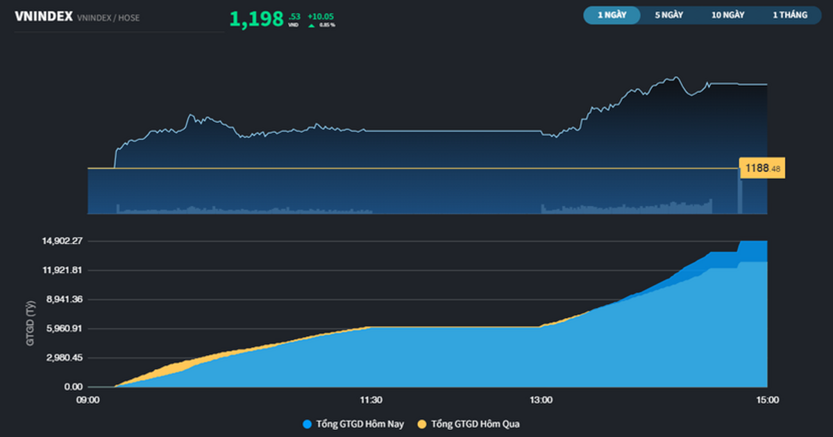 Phiên Giao Dịch Cuối Của Năm Quý Mão Ở Sát 1.200 Điểm