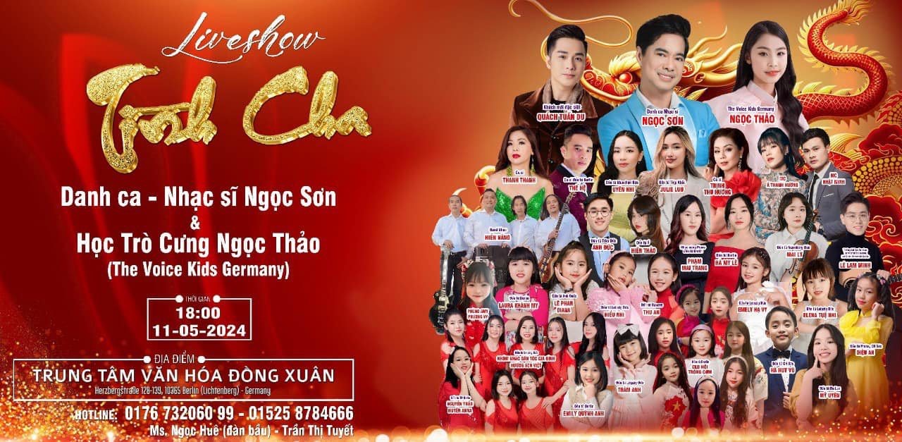Vừa công bố, liveshow “Tình cha” của Ngọc Sơn - Ngọc Thảo tại Châu Âu đã cháy vé