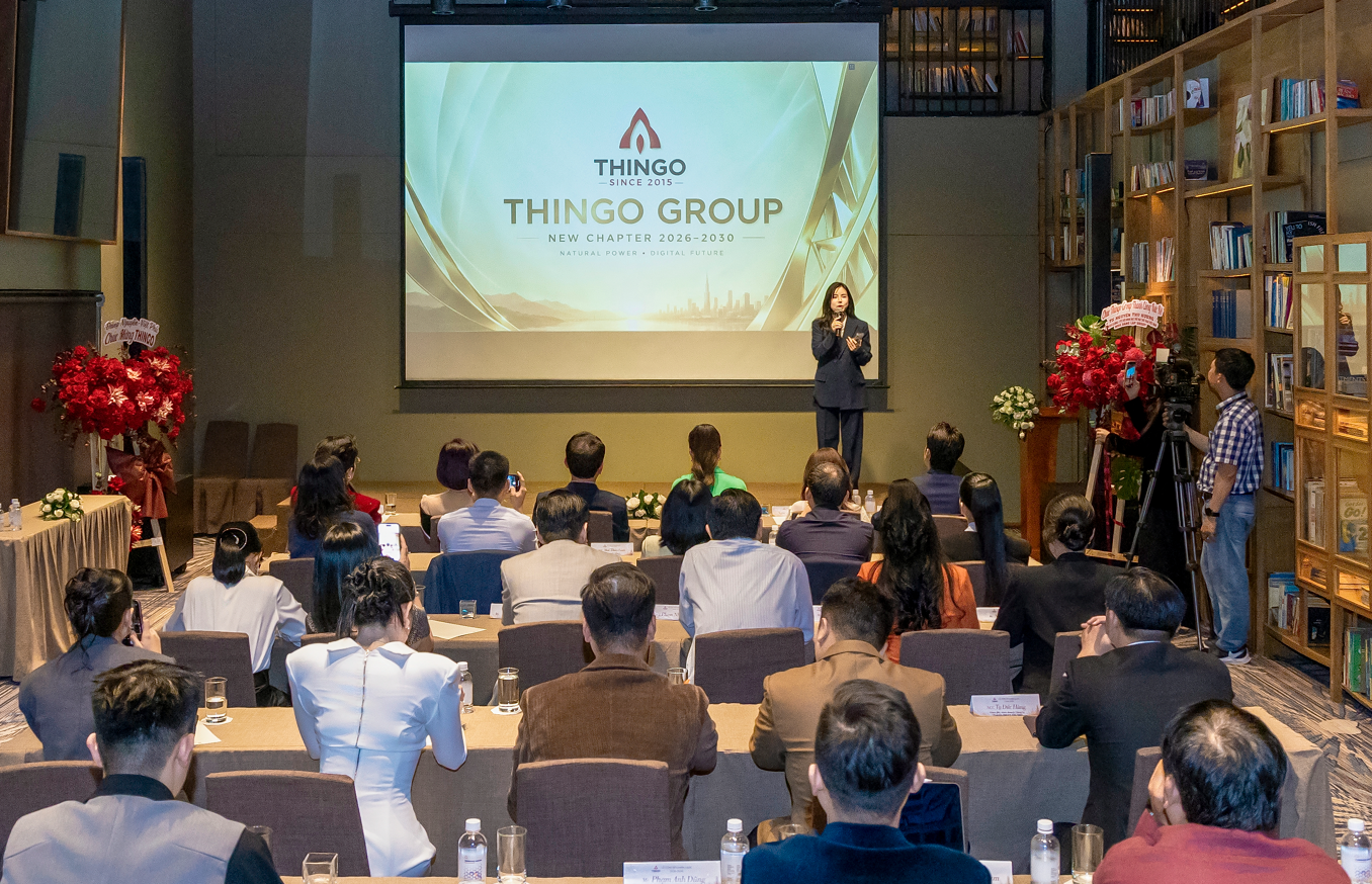 Toàn cảnh Lễ công bố chiến lược giai đoạn 2026–2030 của Thingo Group.