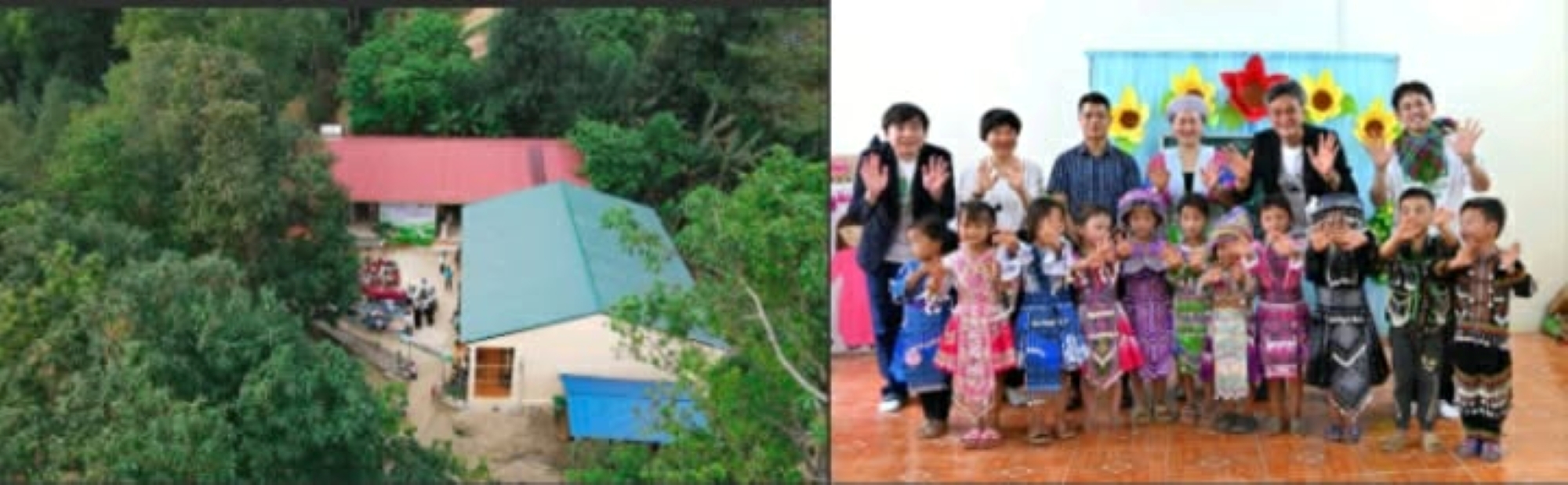 Điểm trường Nà Ó vừa được xây thêm 2 phòng học mới, sạch sẽ, khang trang.