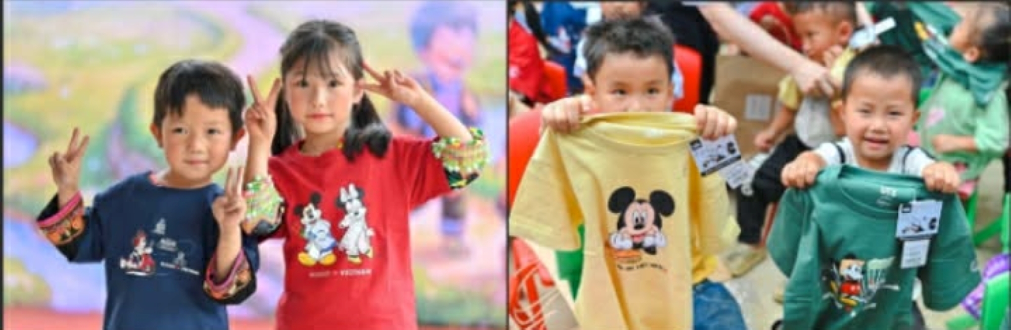 Một phần doanh thu từ BST UT Mickey Mouse in Vietnam được UNIQLO đóng góp cho Quỹ Hy vọng để xây các điểm trường cho học sinh vùng cao.