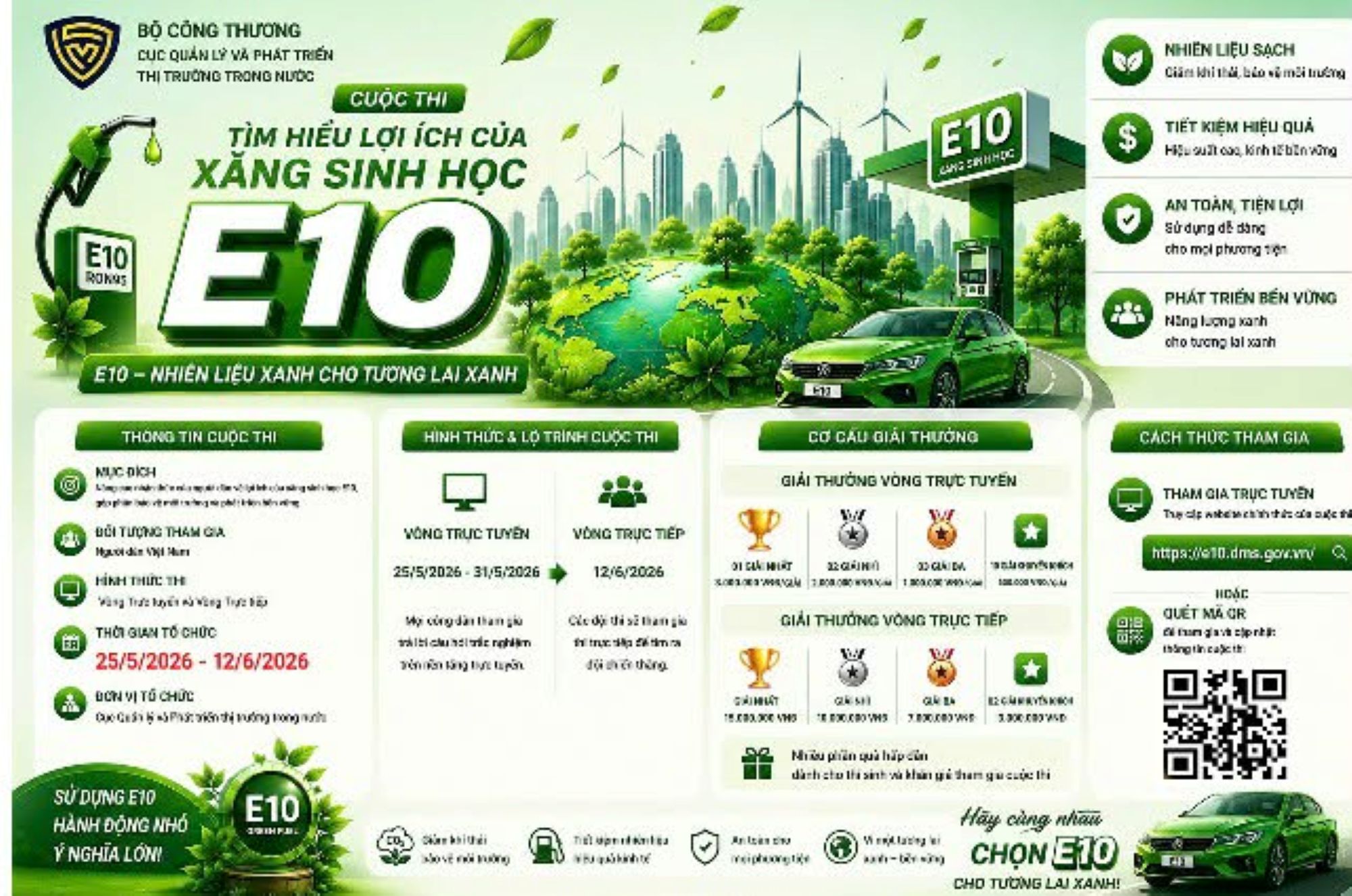Bộ Công Thương phát động Cuộc thi “Tìm hiểu lợi ích của xăng sinh học E10”