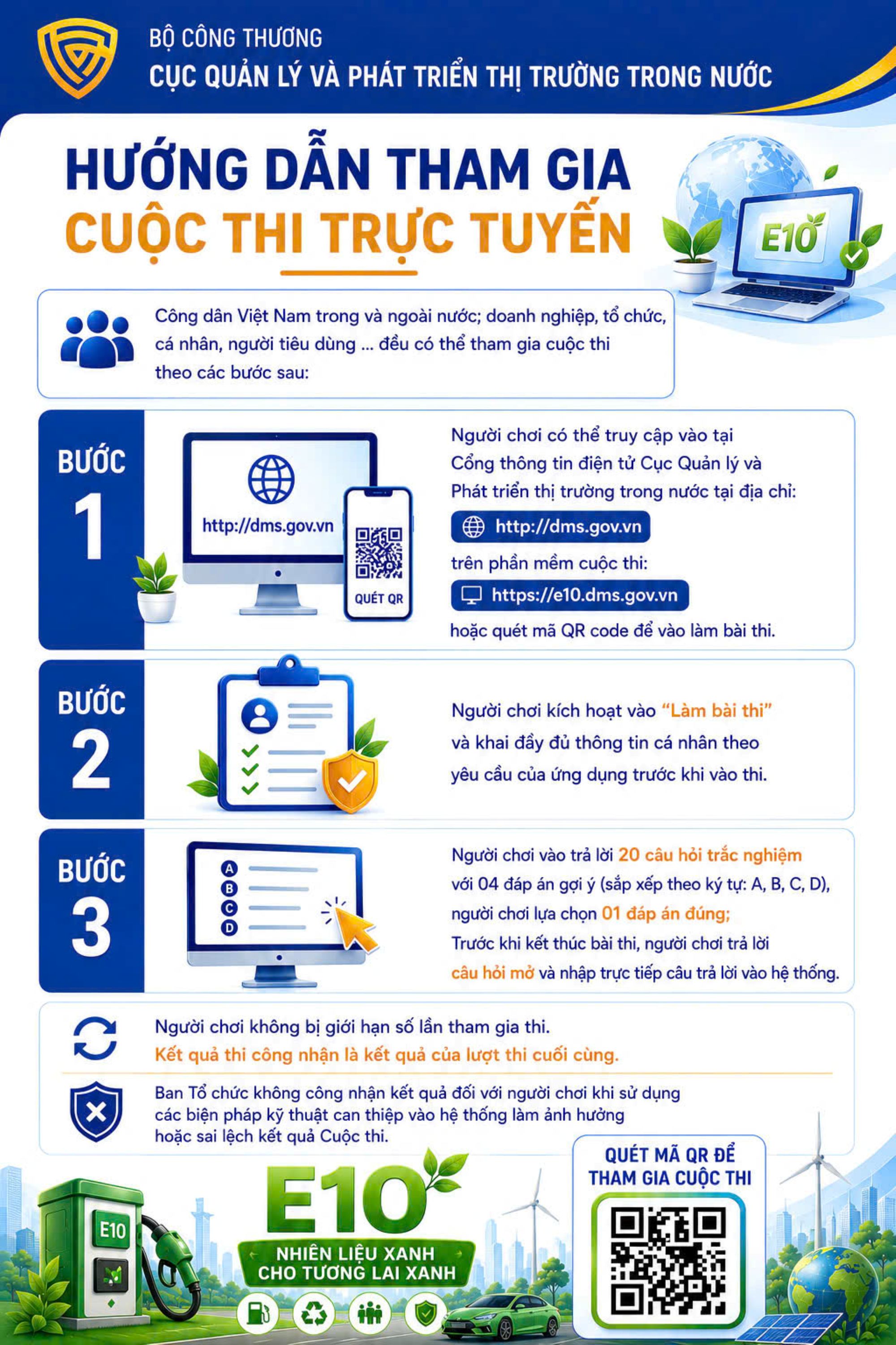 Hướng dẫn tham gia cuộc thi trực tuyến