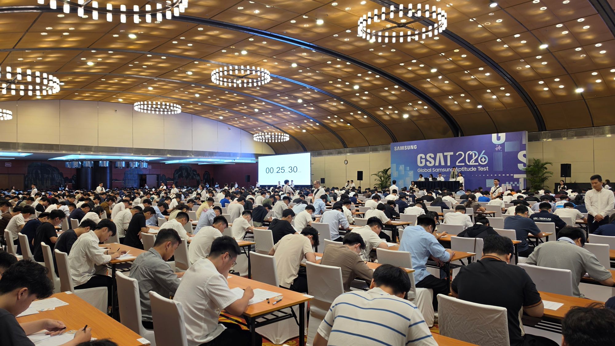 Toàn cảnh một phòng thi GSAT của Samsung đợt I năm 2026