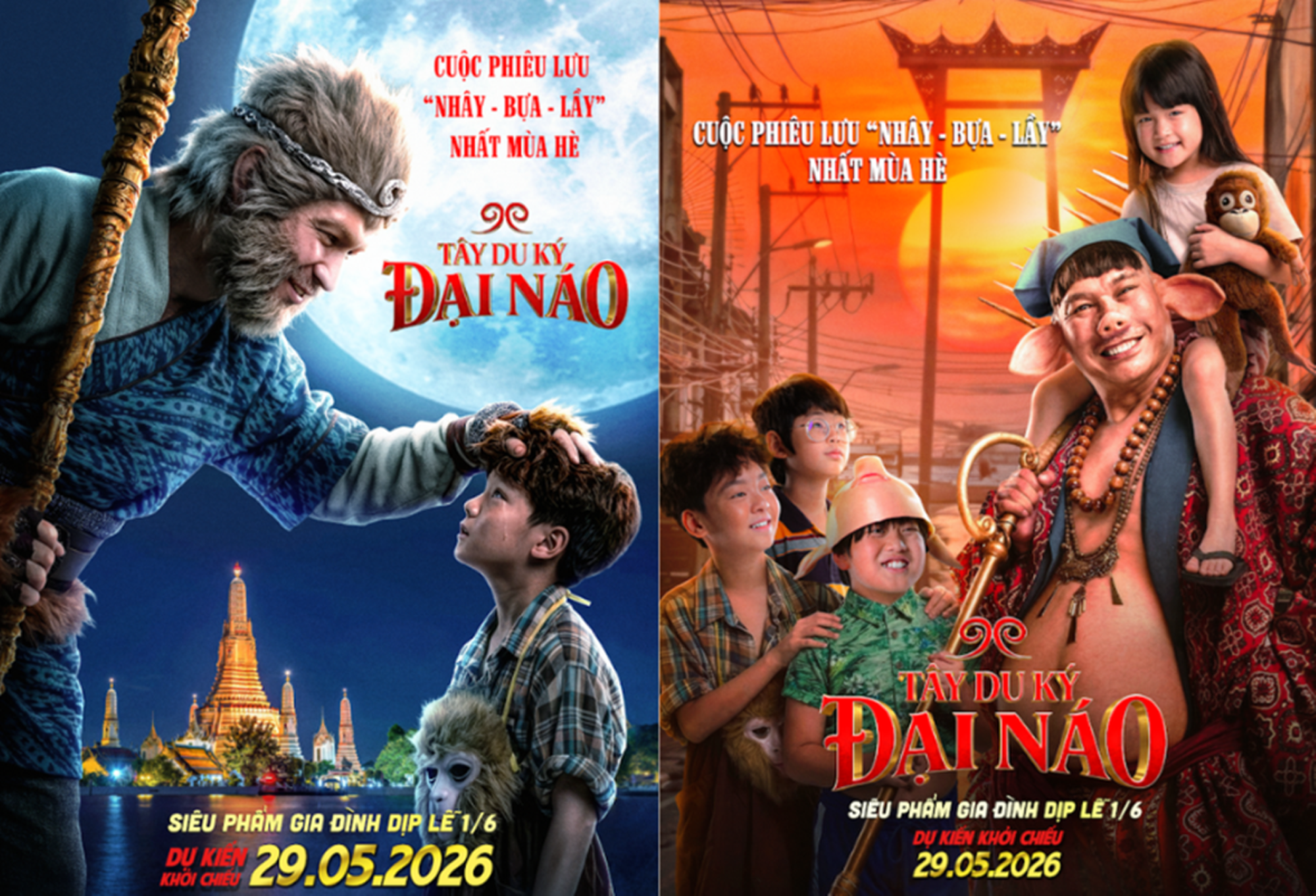 Poster nhân vật Tôn Ngộ Không và Trư Bát Giới trong Tây Du Ký Đại Náo vừa được công bố