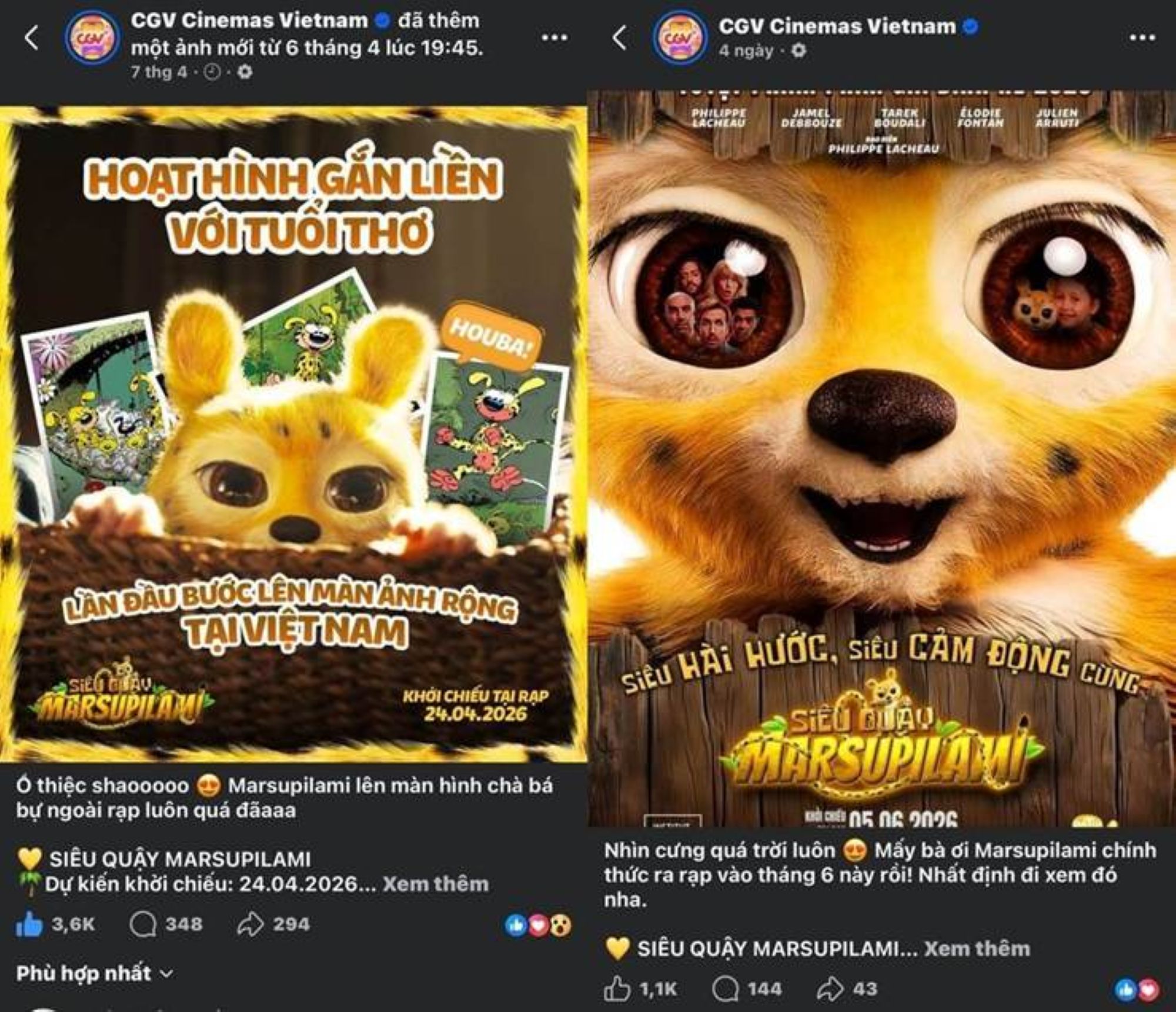 Siêu Quậy Marsupilami gây sốt mạng xã hội Việt Nam