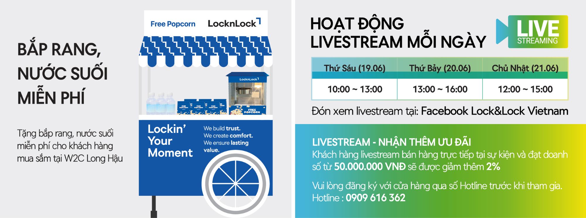 Hoạt động livestream trên nền tảng facebook chính thức của LocknLock
