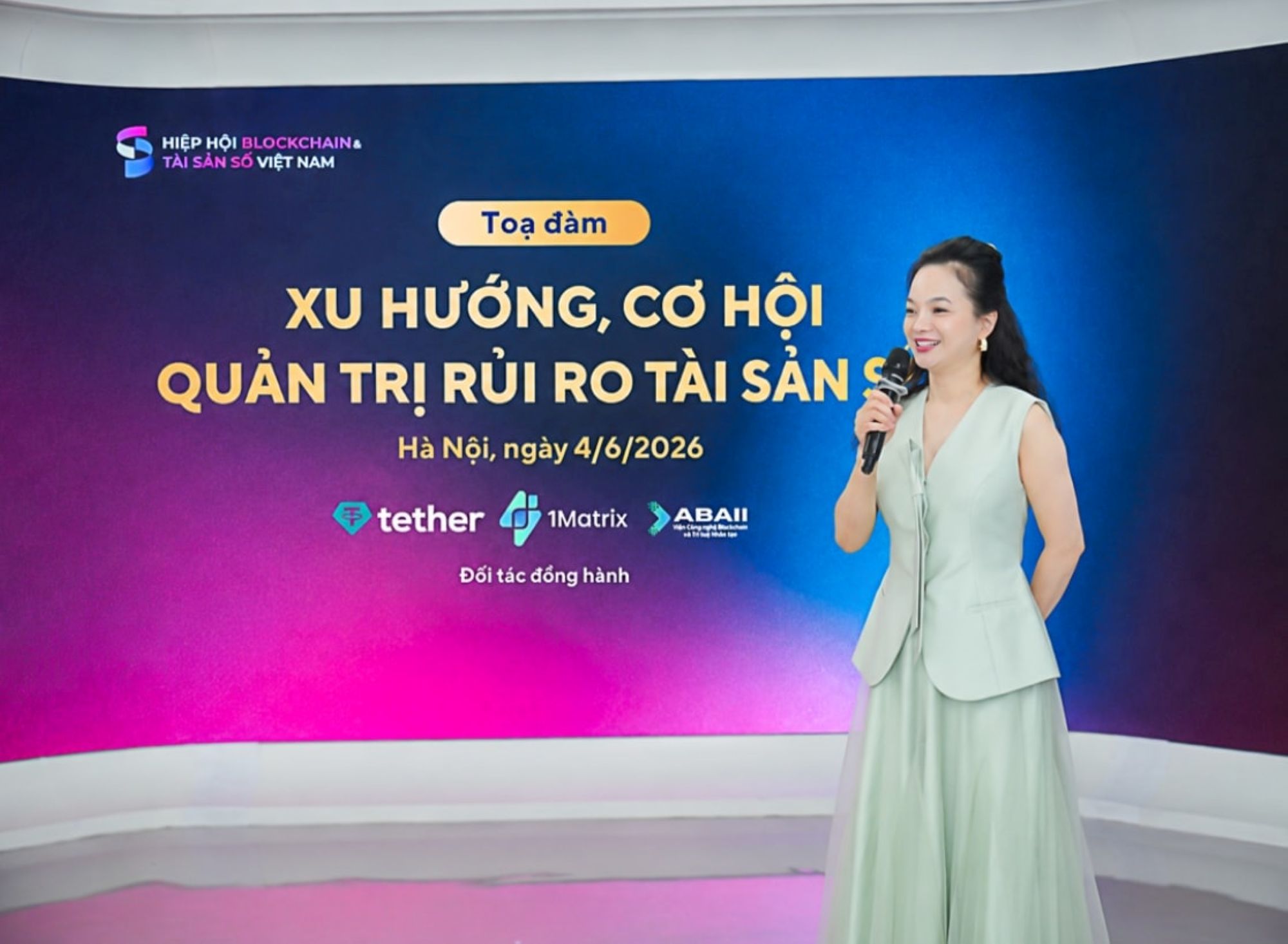 Bà Nguyễn Vân Hiền nhấn mạnh tầm quan trọng của việc đào tạo nâng cao năng lực trong quá trình phát triển của thị trường tài sản số.