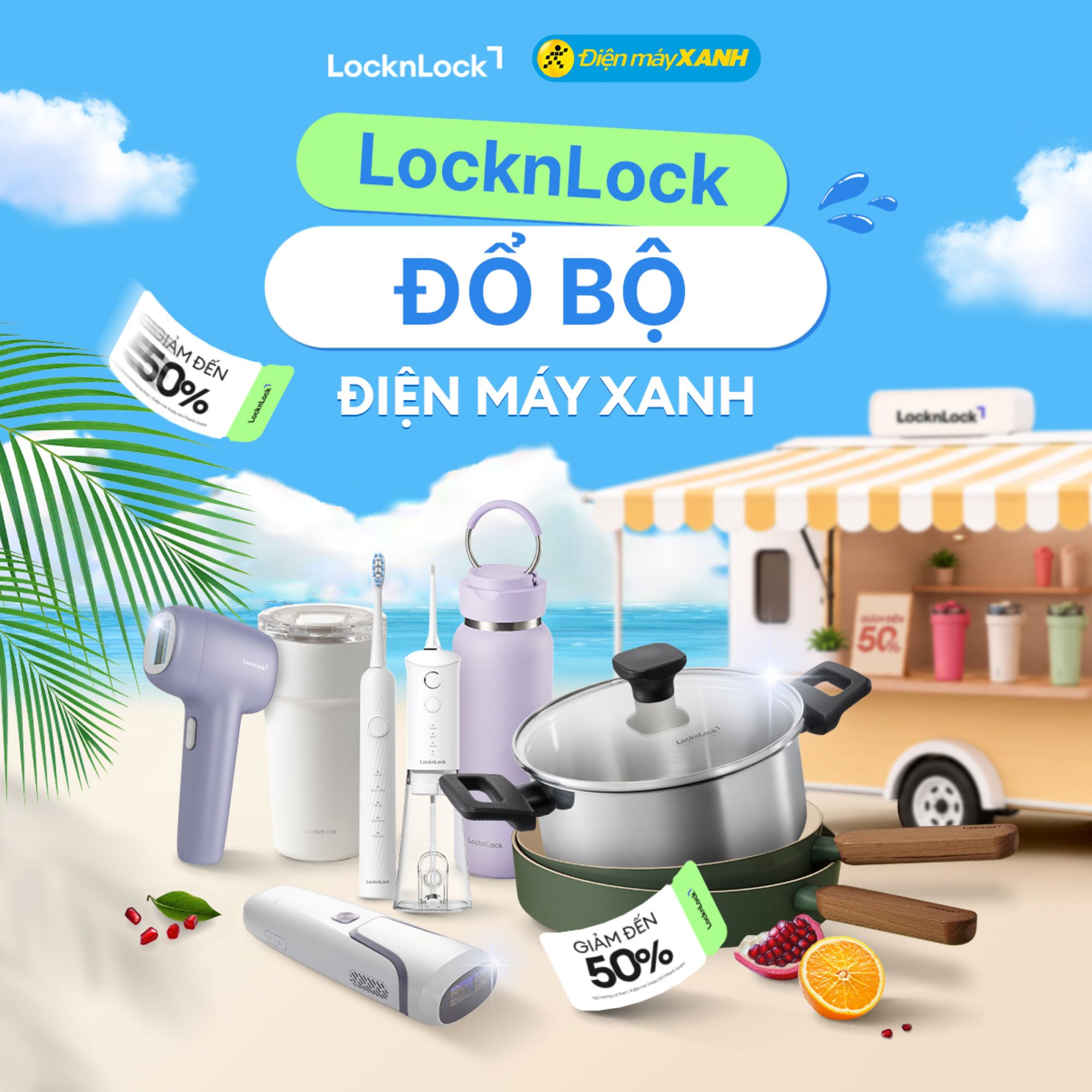 Đến Điện Máy Xanh săn bộ sưu tập LocknLock hè giảm đến 50%++