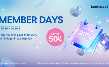 LocknLock Member Days: Tri ân hội viên với siêu hội mua sắm Mega Sale và chuỗi trải nghiệm dành cho phái đẹp