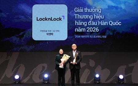 LocknLock khẳng định vị thế dẫn đầu tại Giải thưởng Thương hiệu hàng đầu Hàn Quốc năm 2026