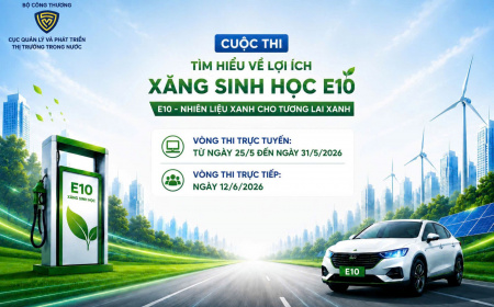 Cổng trực tuyến Cuộc thi tìm hiểu về xăng sinh học E10 sẽ bắt đầu từ 10h ngày 25/5