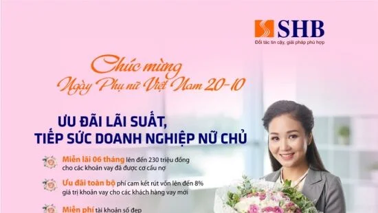 SHB tiếp tục ưu đãi lãi suất vay, nâng bước doanh nghiệp nữ