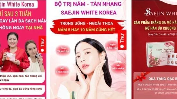 Người tiêu dùng cẩn trọng 'sập bẫy' quảng cáo sản phẩm Saejin White Super Glutathione Collage
