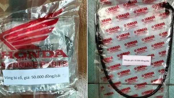Phát hiện, xử lý 4 hộ kinh doanh phụ tùng xe gắn máy giả nhãn hiệu