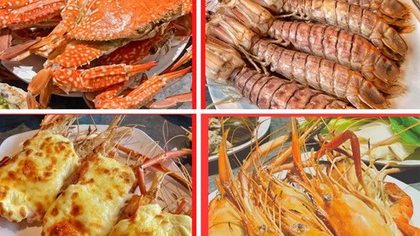 Nhà hàng hải sản tươi ngon tại biển Hải Tiến cực đông khách
