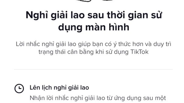 TikTok giới thiệu tính năng nhắc nhở người dùng nghỉ giải lao khi dùng ứng dụng
