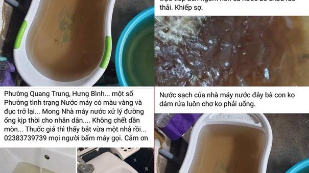 'Nước sạch đổi sang màu đục' tại TP Vinh: Sẽ thuê xe téc cấp nước cho người dân