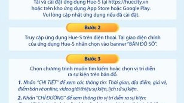 Trải nghiệm Tuần lễ Festival Huế 2022 cùng bản đồ số trên ứng dụng Hue-S