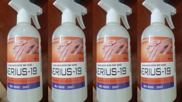 Thu hồi toàn quốc dung dịch rửa tay khô Aerius-19 do không đảm bảo chất lượng