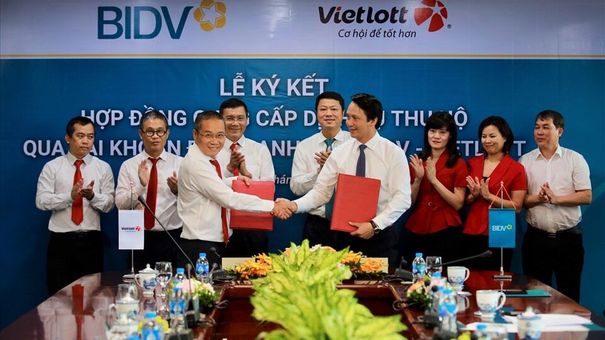 BIDV và Vietlott ký kết hợp đồng dịch vụ thu hộ qua tài khoản định danh