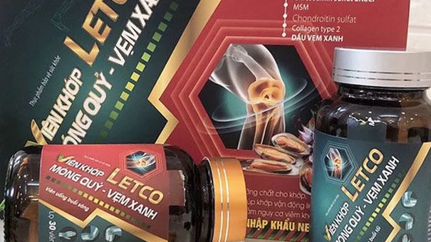Tạm dừng lưu thông sản phẩm thực phẩm bảo vệ sức khỏe Viêm khớp LETCO Móng quỷ - Vẹm xanh