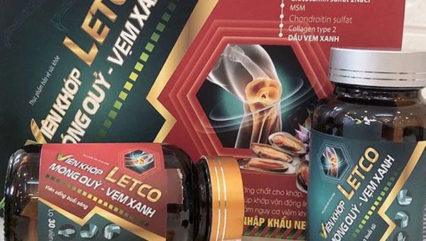 Tạm dừng lưu thông sản phẩm thực phẩm bảo vệ sức khỏe Viêm khớp LETCO Móng quỷ - Vẹm xanh