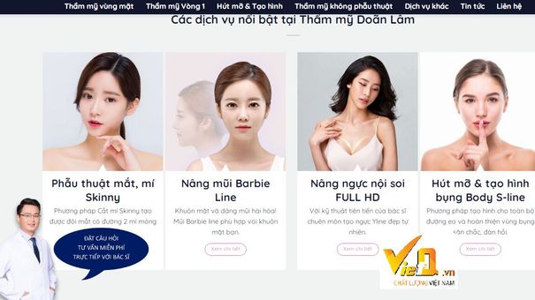 Viện thẩm mỹ Dr. Doãn Lâm quảng cáo dịch vụ và dùng người hành nghề không có đăng ký