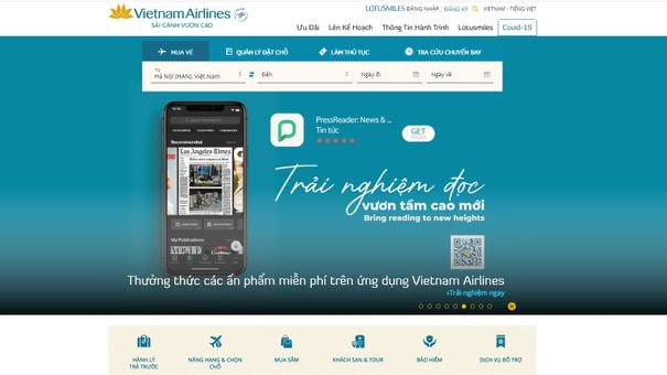 Vietnam Airlines ra mắti giao diện website và ứng dụng di động mới