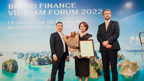 VPBank xếp hạng 11 trong Top 50 thương hiệu giá trị nhất Việt Nam 2022