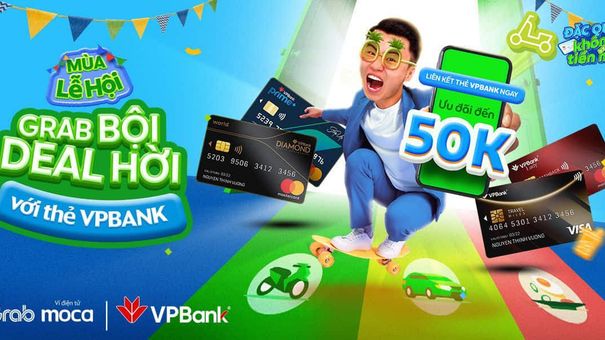 Tết đang đến thật gần Grab bội deal hời cùng thẻ VPBank