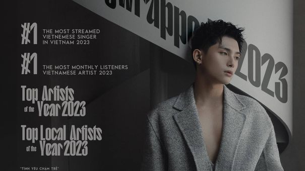 GREY D là nam ca sĩ Việt Nam được nghe nhiều nhất năm 2023 trên Spotify