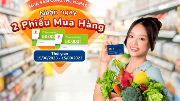 Khuyến mãi nhận ngay 100K mỗi ngày khi mua sắm tại Saigon Co.op với thẻ Napas