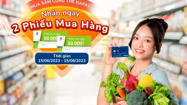 Khuyến mãi nhận ngay 100K mỗi ngày khi mua sắm tại Saigon Co.op với thẻ Napas