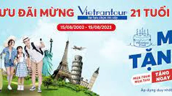 Vietrantour ưu đãi kỷ niệm 21 năm thành lập