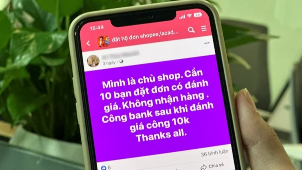 Chiêu trò đặt đơn hộ làm nhiễu loạn sàn thương mại điện tử