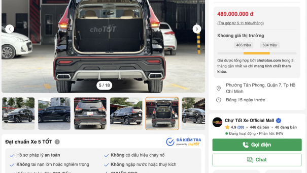 Chợ Tốt Xe lần đầu giới thiệu tính năng livestream mua xe cũ