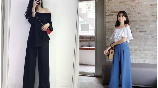 Những Mẫu Áo Phối Với Quần Ống Rộng Cực Mê Ly