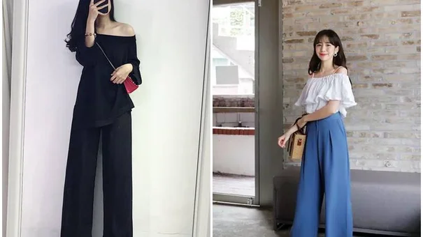 Những Mẫu Áo Phối Với Quần Ống Rộng Cực Mê Ly