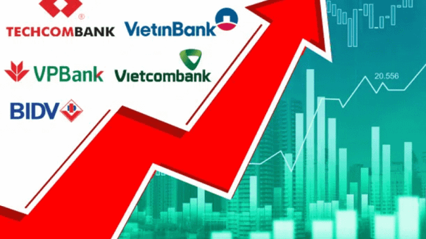 Cổ phiếu ngân hàng dậy sóng, VN-Index tăng gần 14 điểm