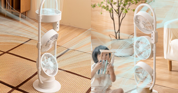 Quạt đứng 3 đầu với thiết kế độc lạ