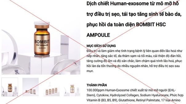 Phát hiện nhiều cơ sở quảng cáo sản phẩm công nghệ tế bào gốc trái phép ở TPHCM